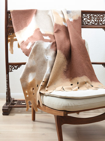 Hand-felted cashmere throw