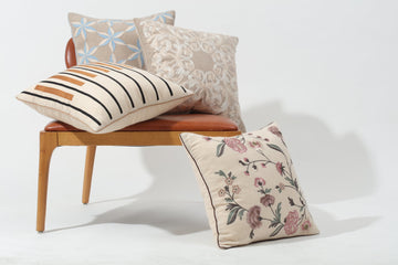 Natural Cashmere Embroidered  Pillow