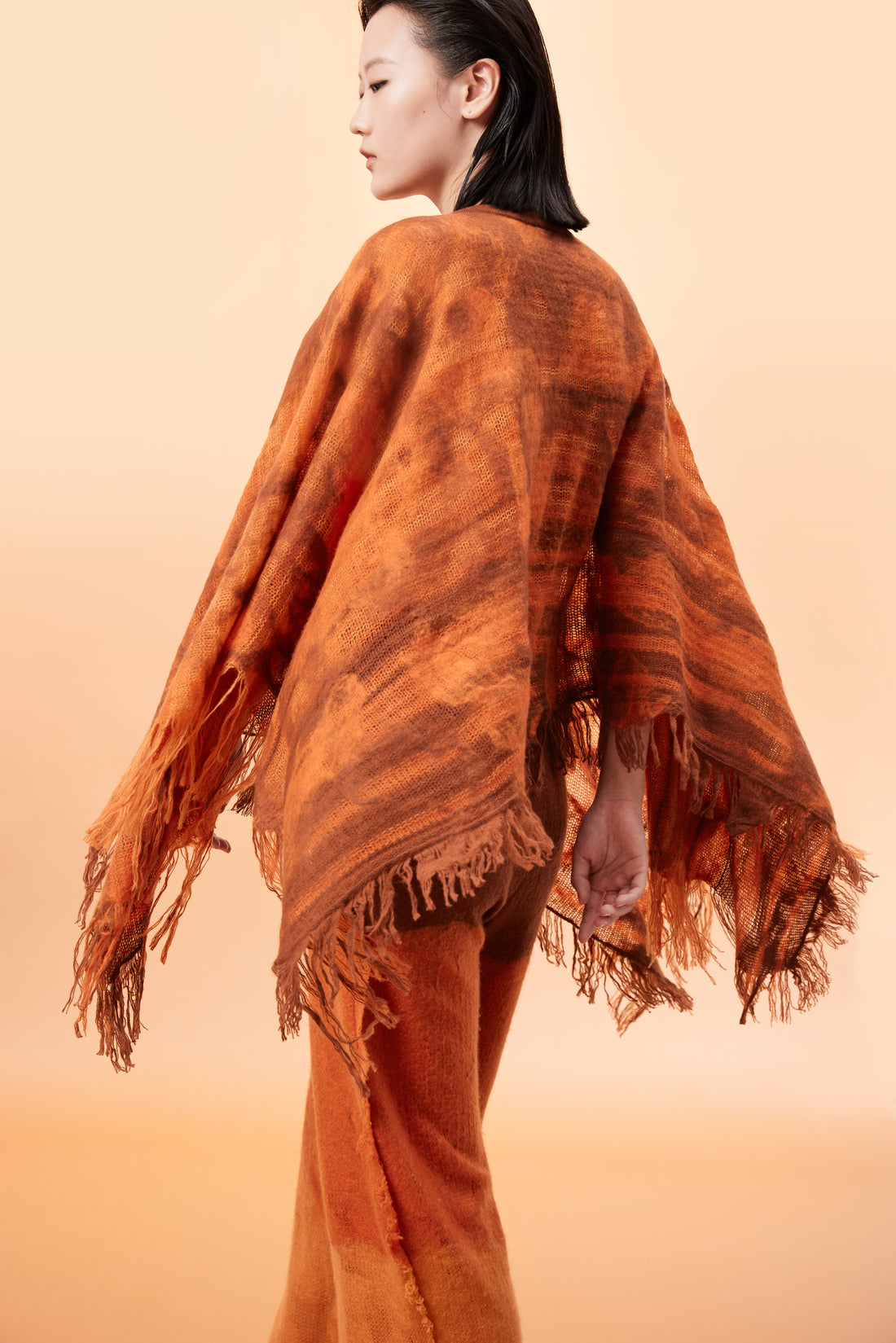 Women's handcrafted cashmere felt cloak top