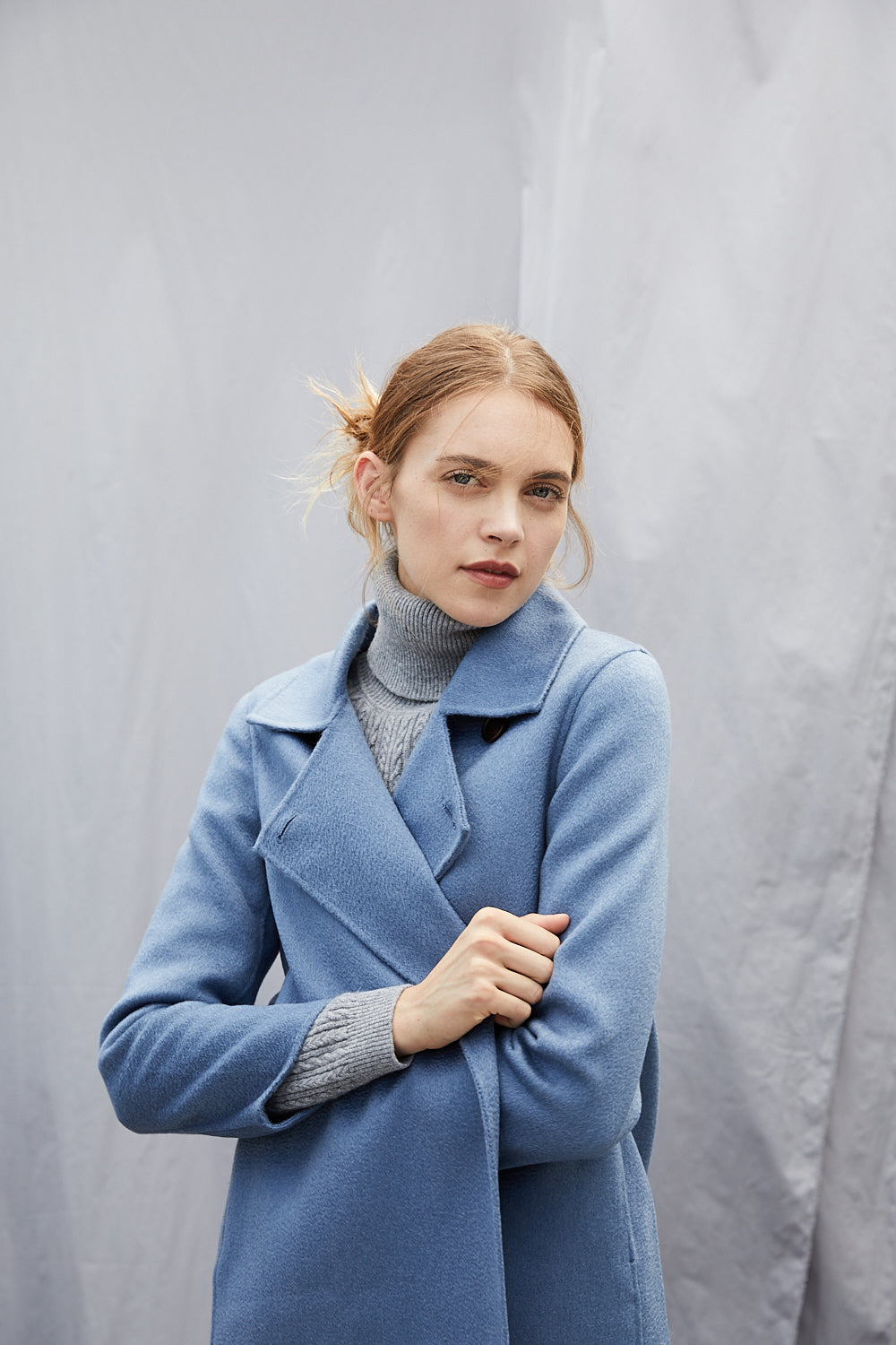 Single breasted 100% cashmere coat