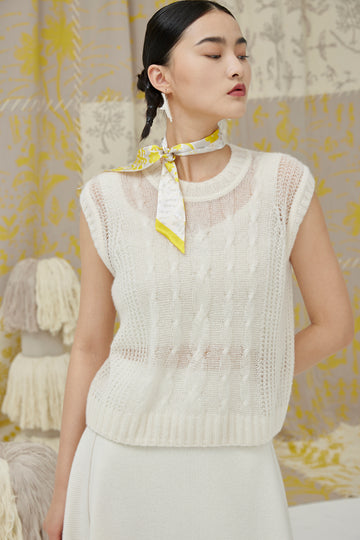 Women's Semi-sheer vest top