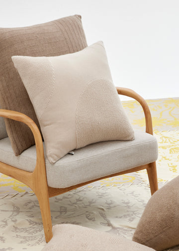 Knitted cashmere cushion