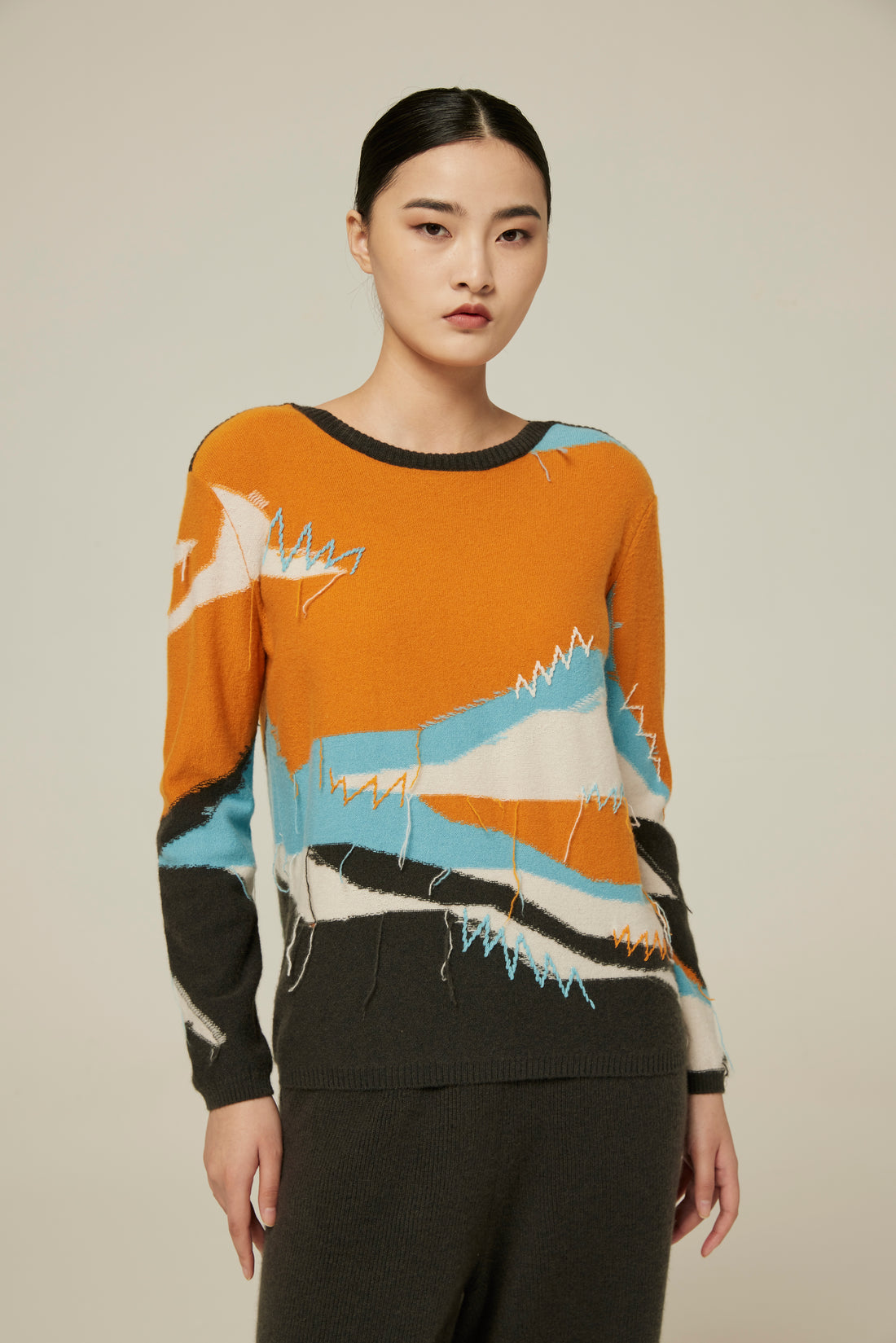 Women's boat neck cashmere jumper