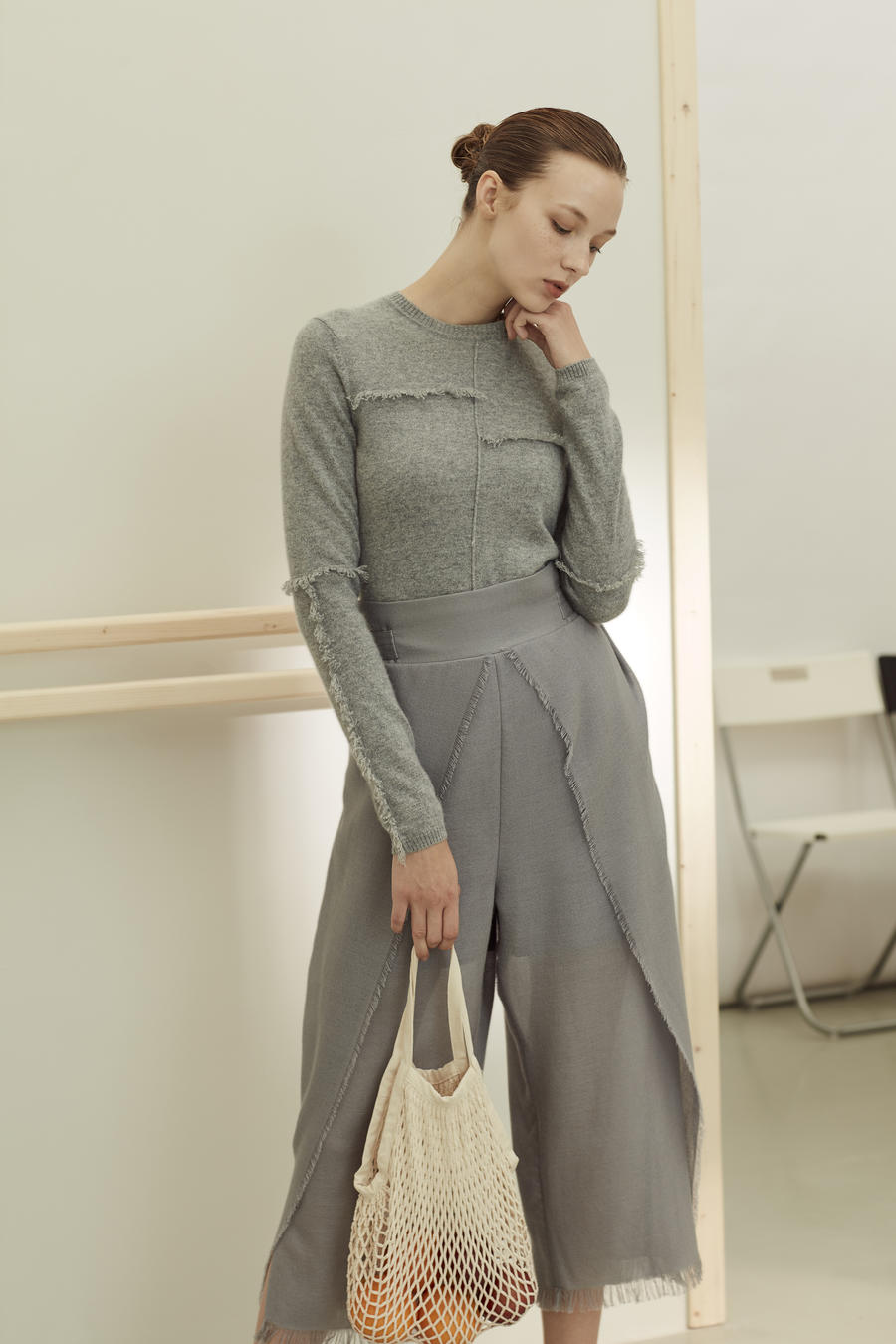 Pure cashmere crew neck jumper