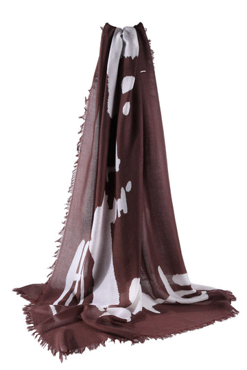 Calligraphy cashmere scarf