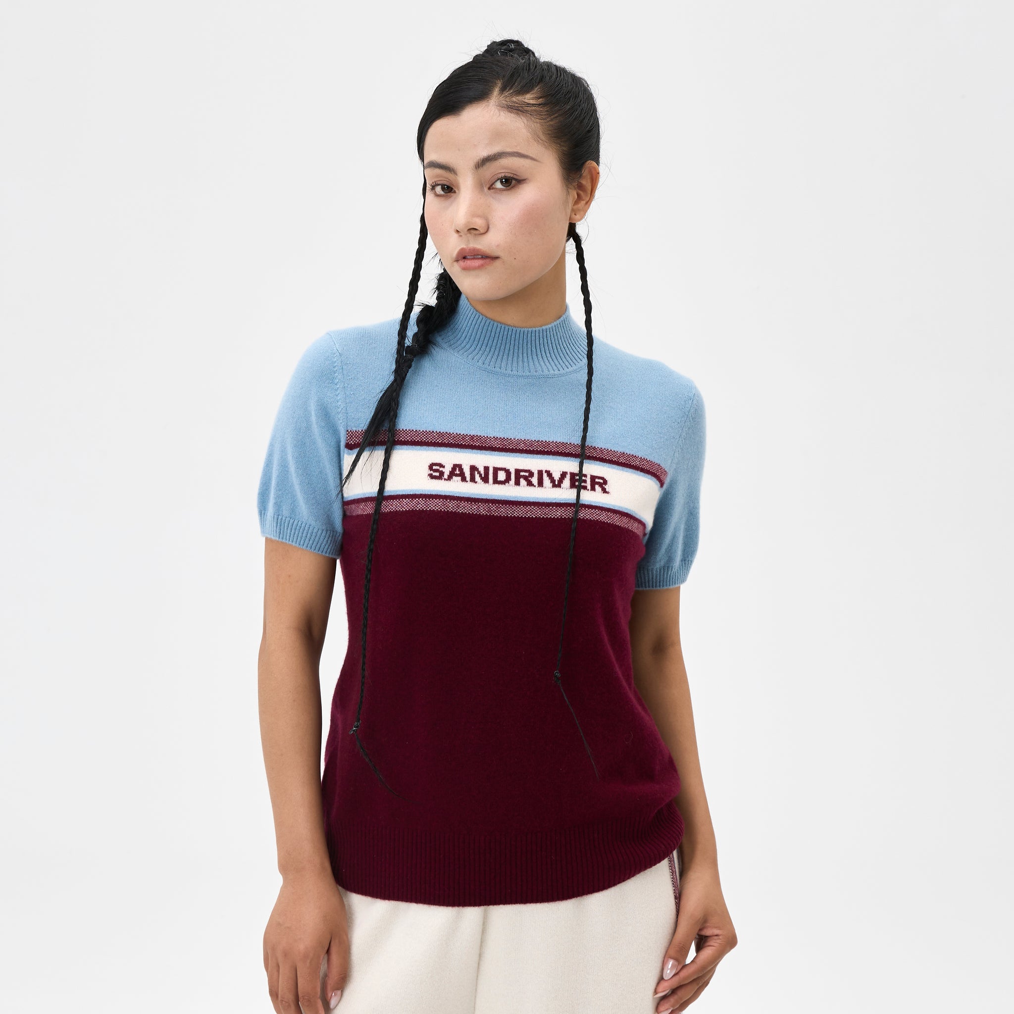 [Snow-Mountain Collection] Cashmere Round-Neck Pullover for Women